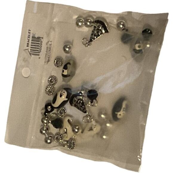 Halloween-Themed Silver & Black Charm Bracelet Kit - Picture 3 of 3